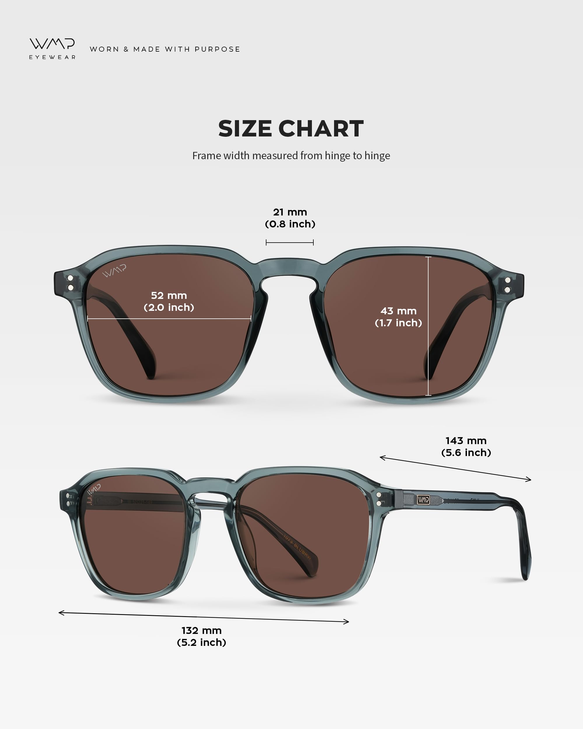 WearMe Pro Men's Polarized Square Sunglasses – Wide Fit, Retro Style, UV400, Lightweight Frame for Driving & Daily Wear - Image 6