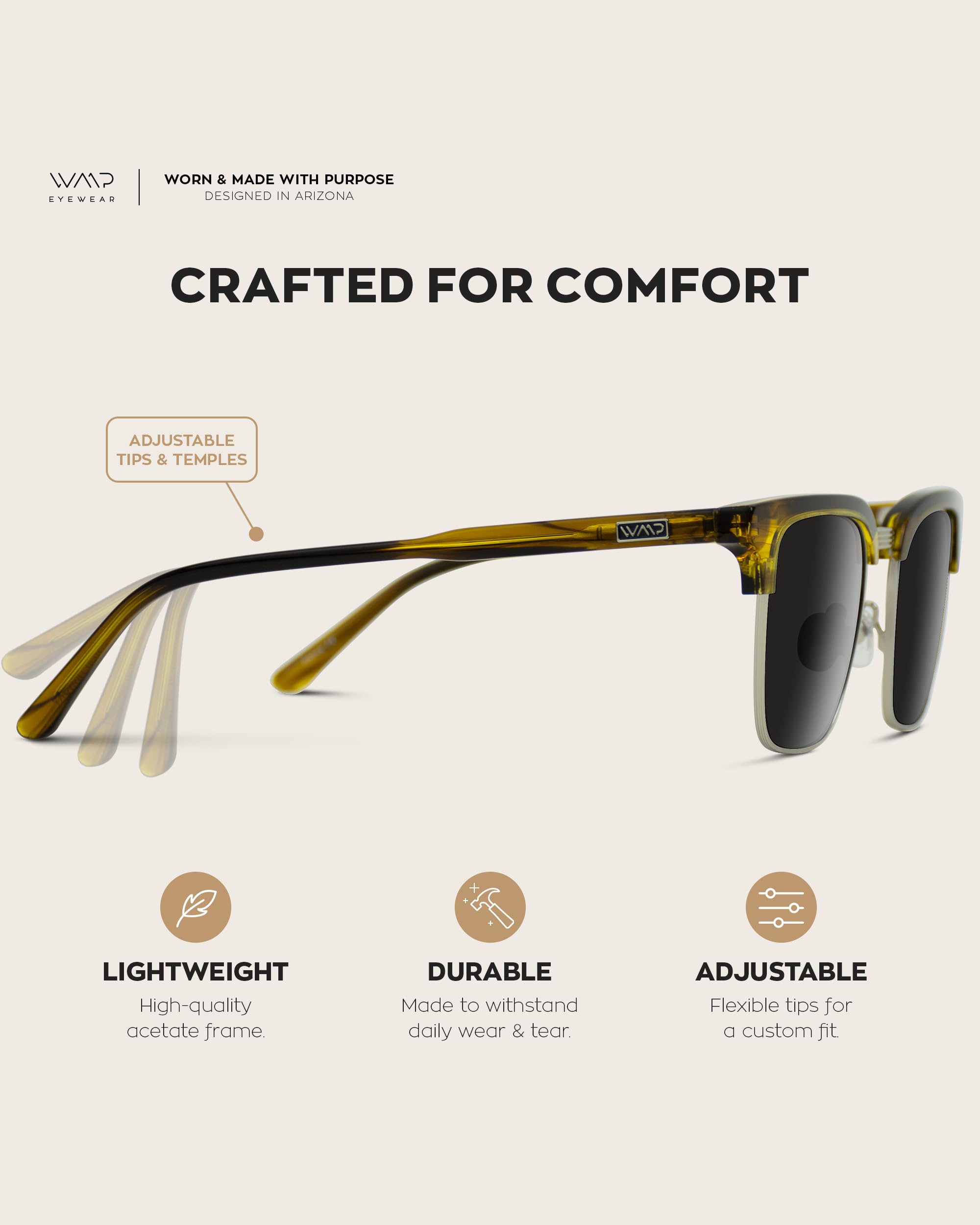 WearMe Pro - Modern Semi-Rimless Rectangular Polarized Trendy Sunglasses for Men and Women - Image 8