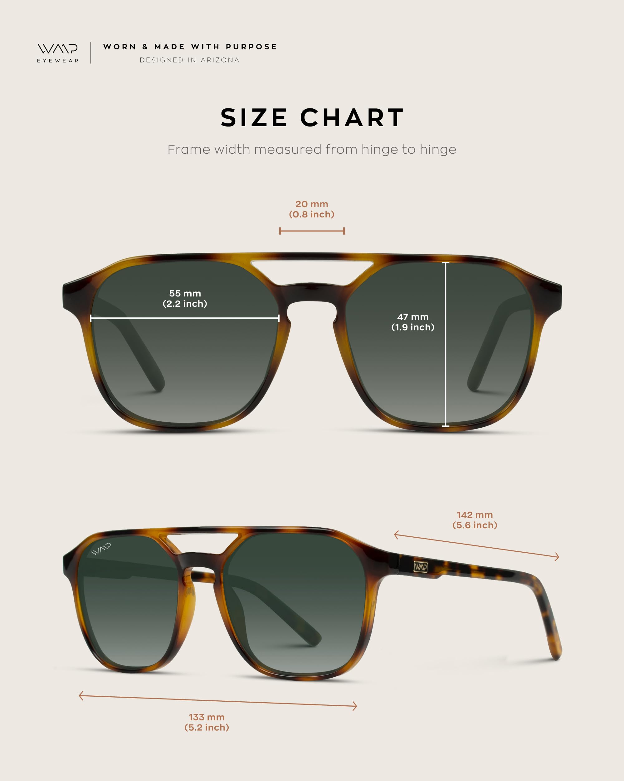 WearMe Pro Polarized Double-Bridge Large Rectangular Unisex Sunglasses - Image 6