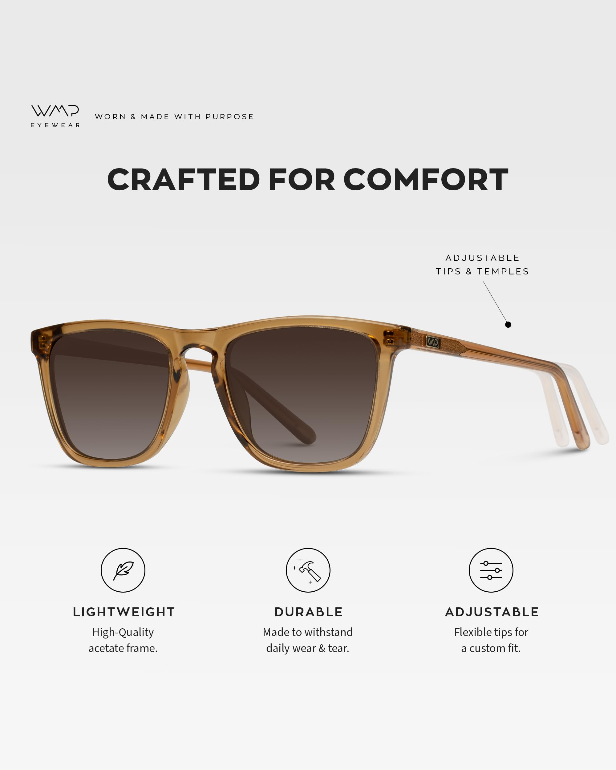 WearMe Pro - Polarized Lens Square Modern Sunglasses for Men - Image 7