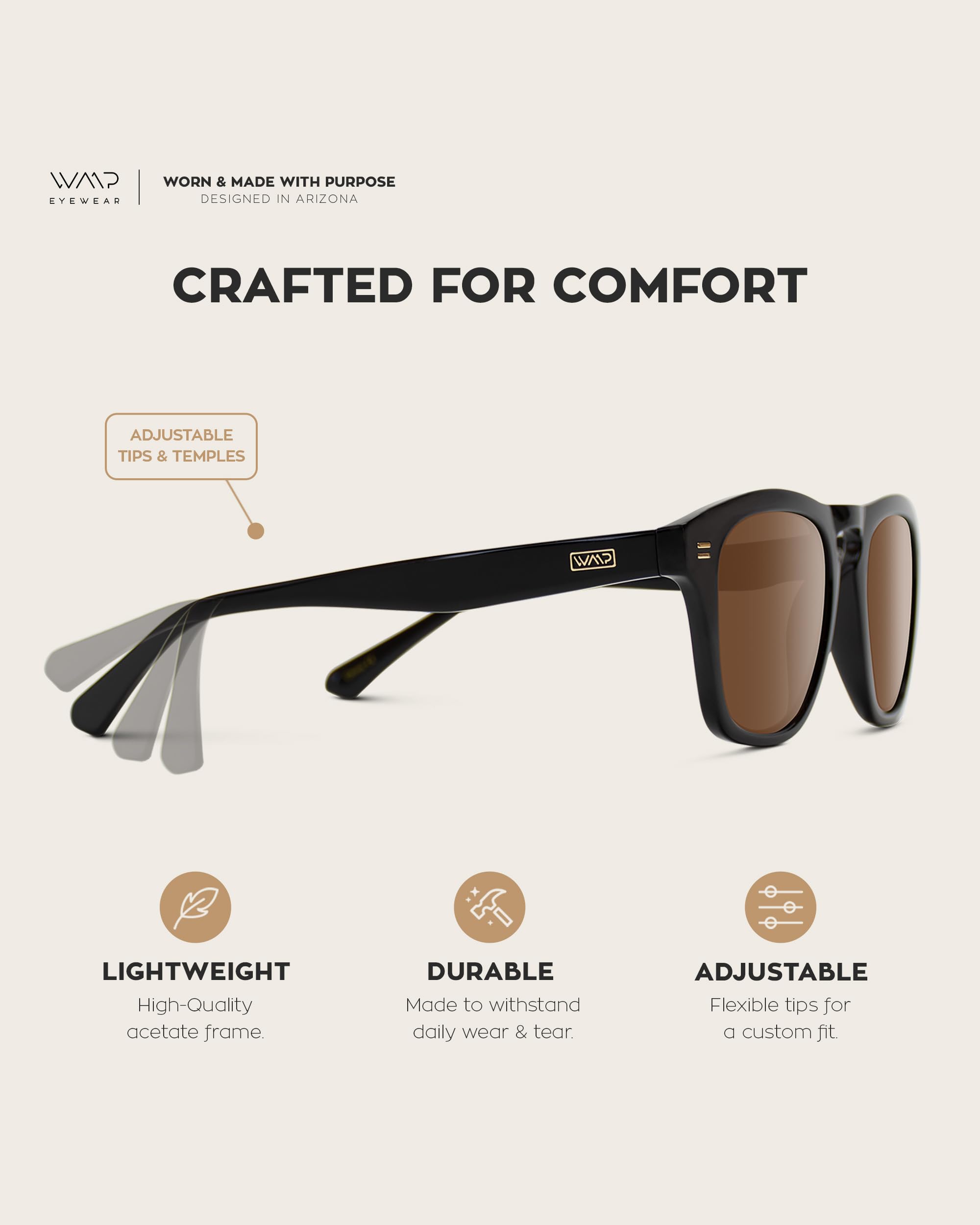 WearMe Pro - Polarized Retro Large Rectangular Mens Sunglasses - Image 7