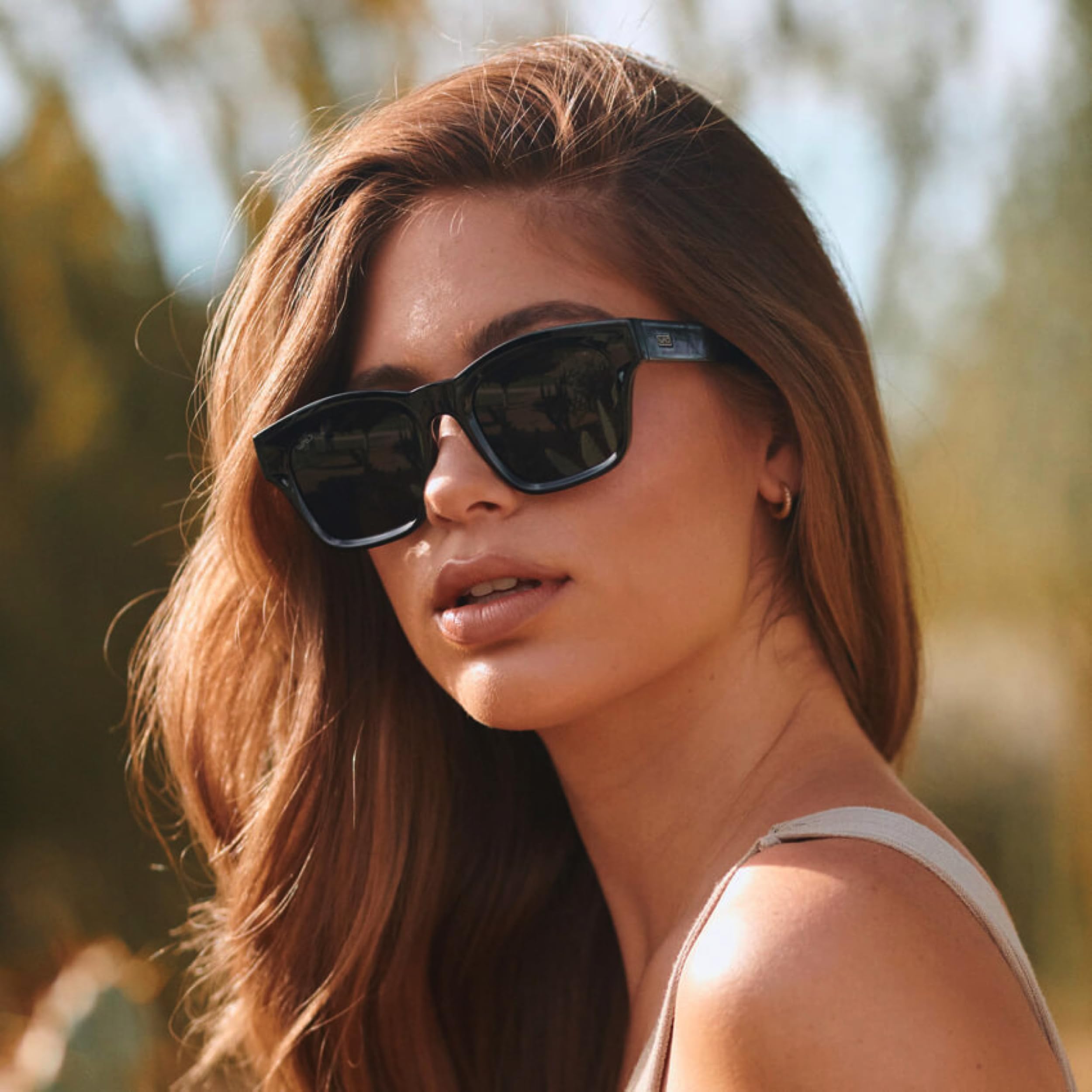 WearMe Pro Polarized Square Sunglasses for Women Featuring an Oversized Thick Frame and Lenses with UV Protection - Image 3