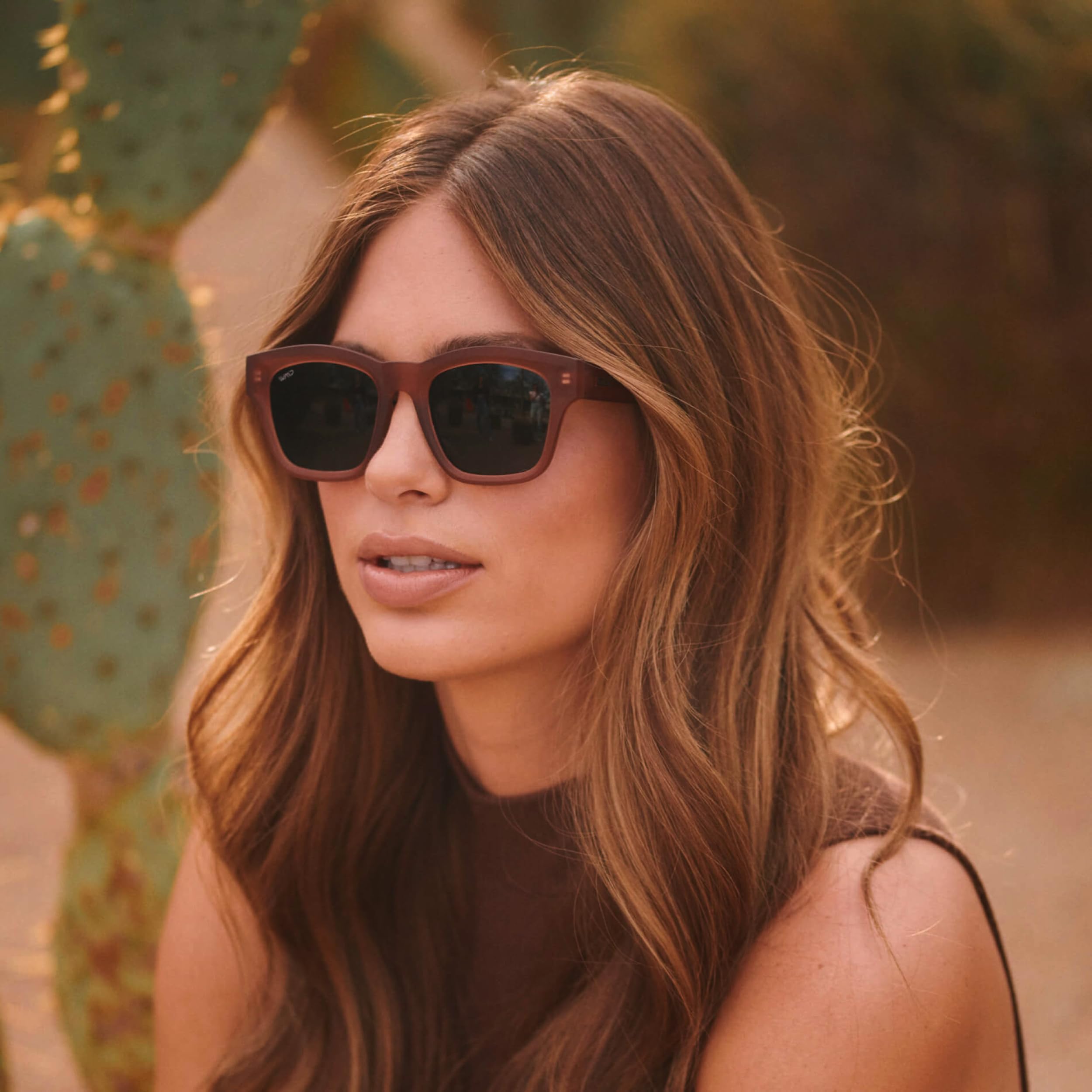 WearMe Pro Polarized Square Sunglasses for Women Featuring an Oversized Thick Frame and Lenses with UV Protection - Image 3