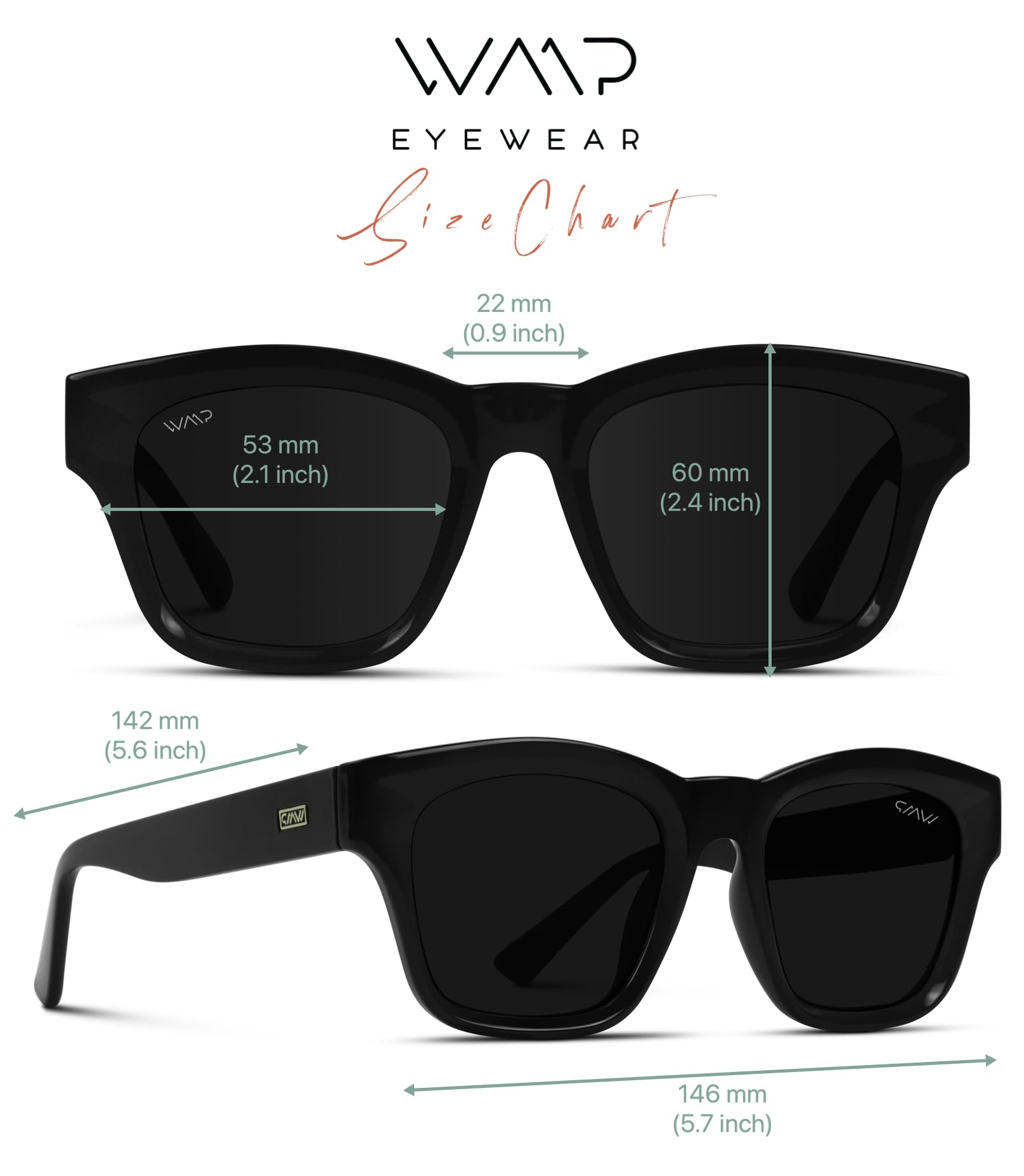 WearMe Pro Polarized Square Sunglasses for Women Featuring an Oversized Thick Frame and Lenses with UV Protection - Image 6