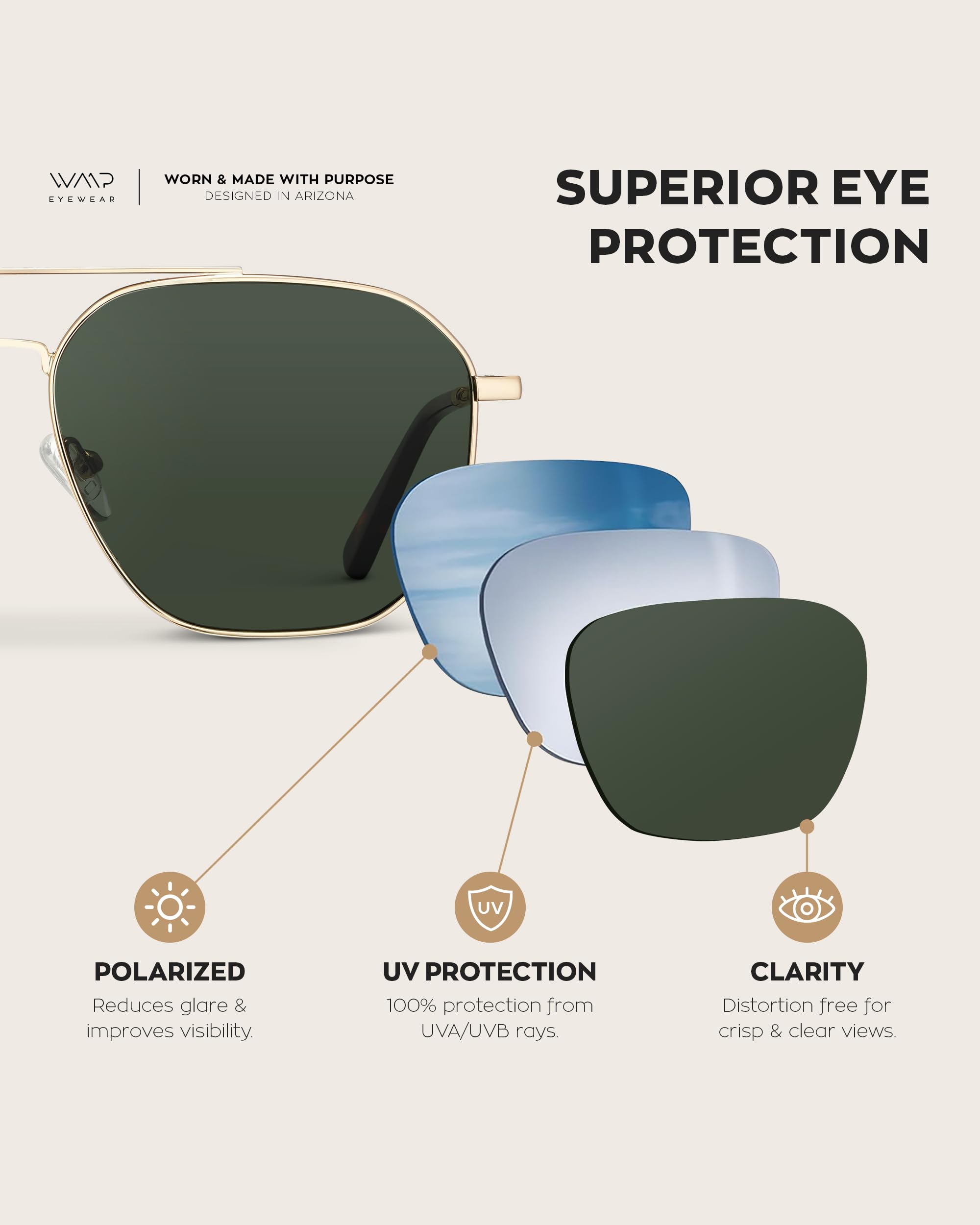 WearMe Pro Premium Quality Aviator Sunglasses for Men - Lightweight Durable Design with UV Protection - Image 4