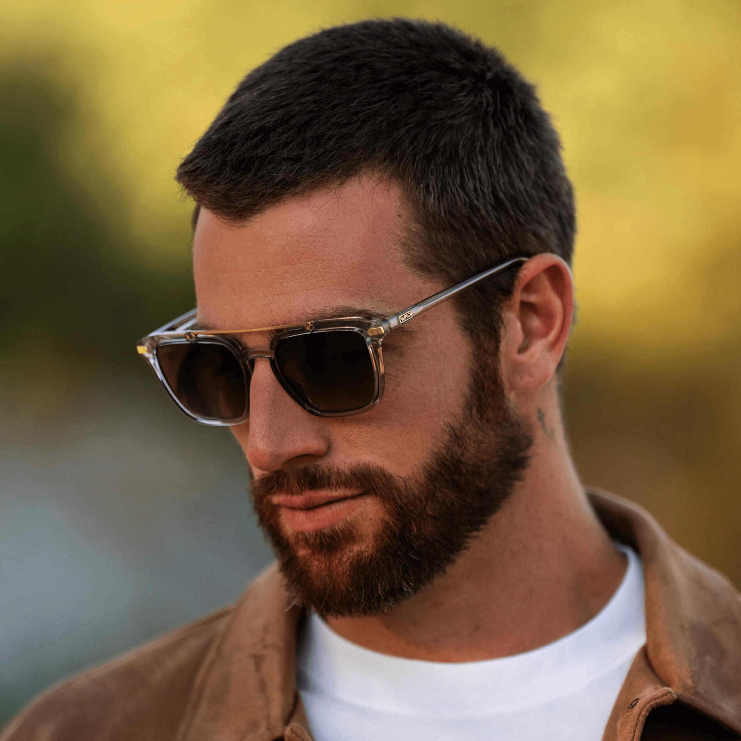 WearMe Pro WMP Eyewear - Modern Men's Square Aviator Sunglasses - Double Metal Bridge with Polarized Lens - Image 3