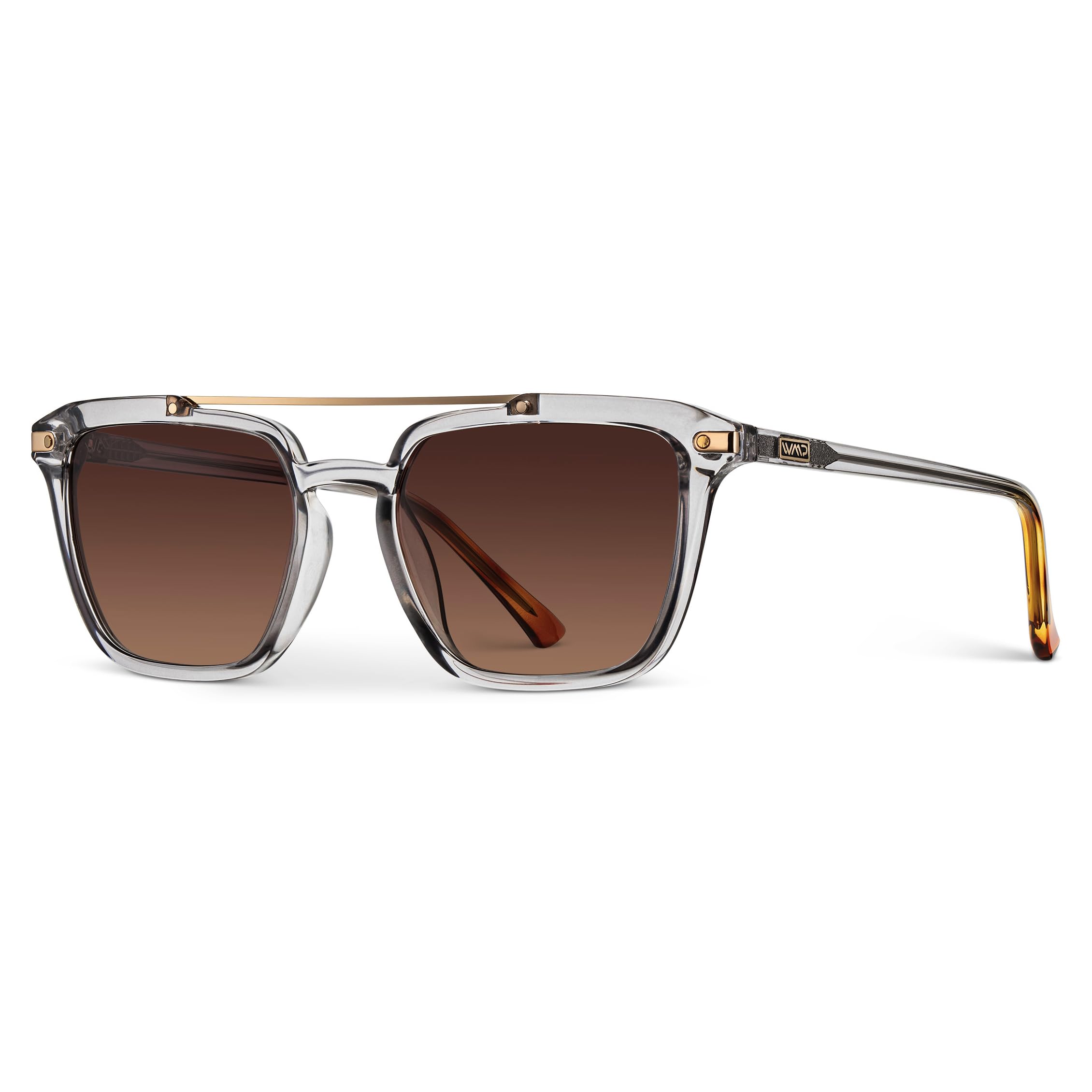 WearMe Pro WMP Eyewear - Modern Men's Square Aviator Sunglasses - Double Metal Bridge with Polarized Lens - Image 8