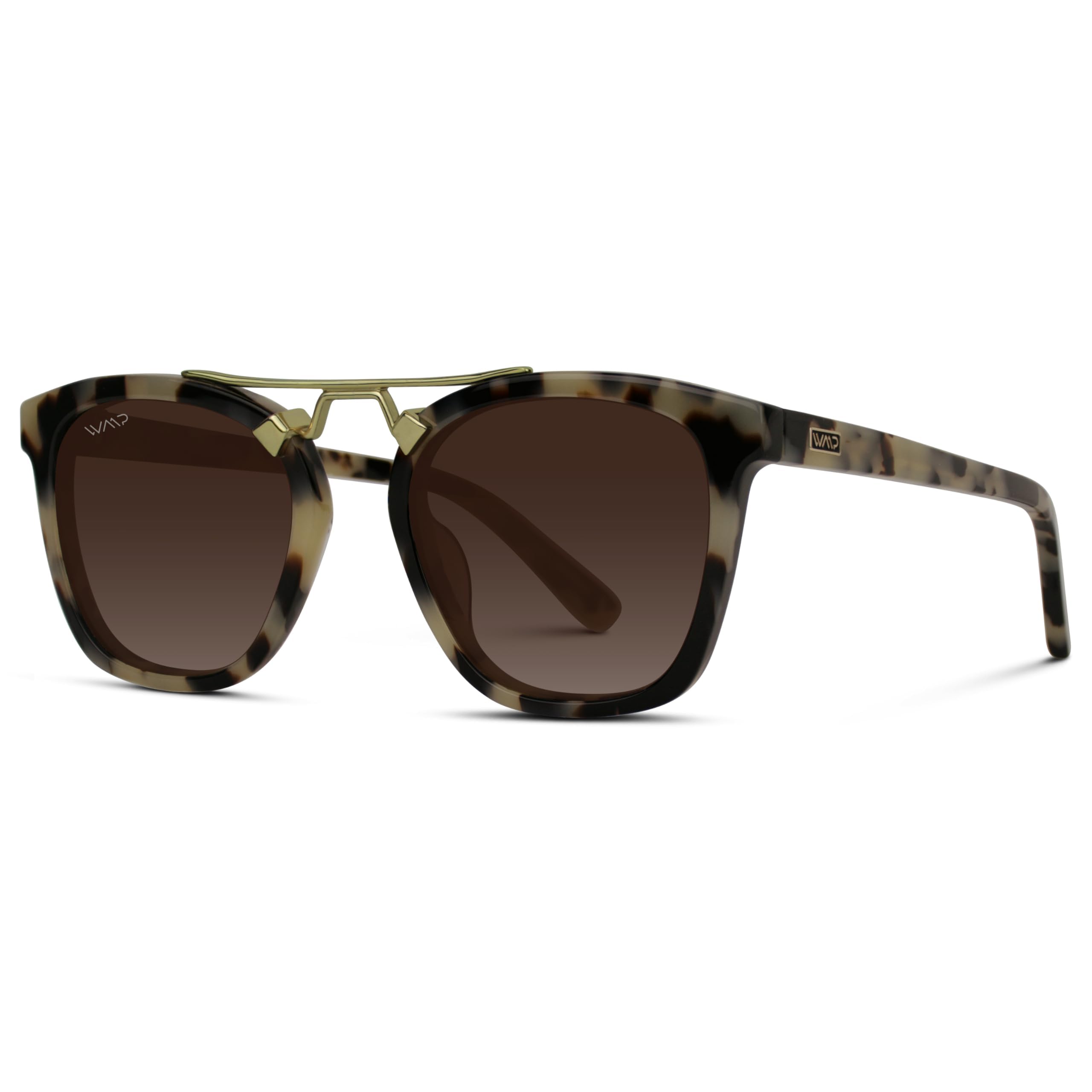 WearMe Pro WMP Eyewear - Women's Oversized Polarized Sunglasses: Square Vintage Style with Metal Double-Bar Bridge - Image 6
