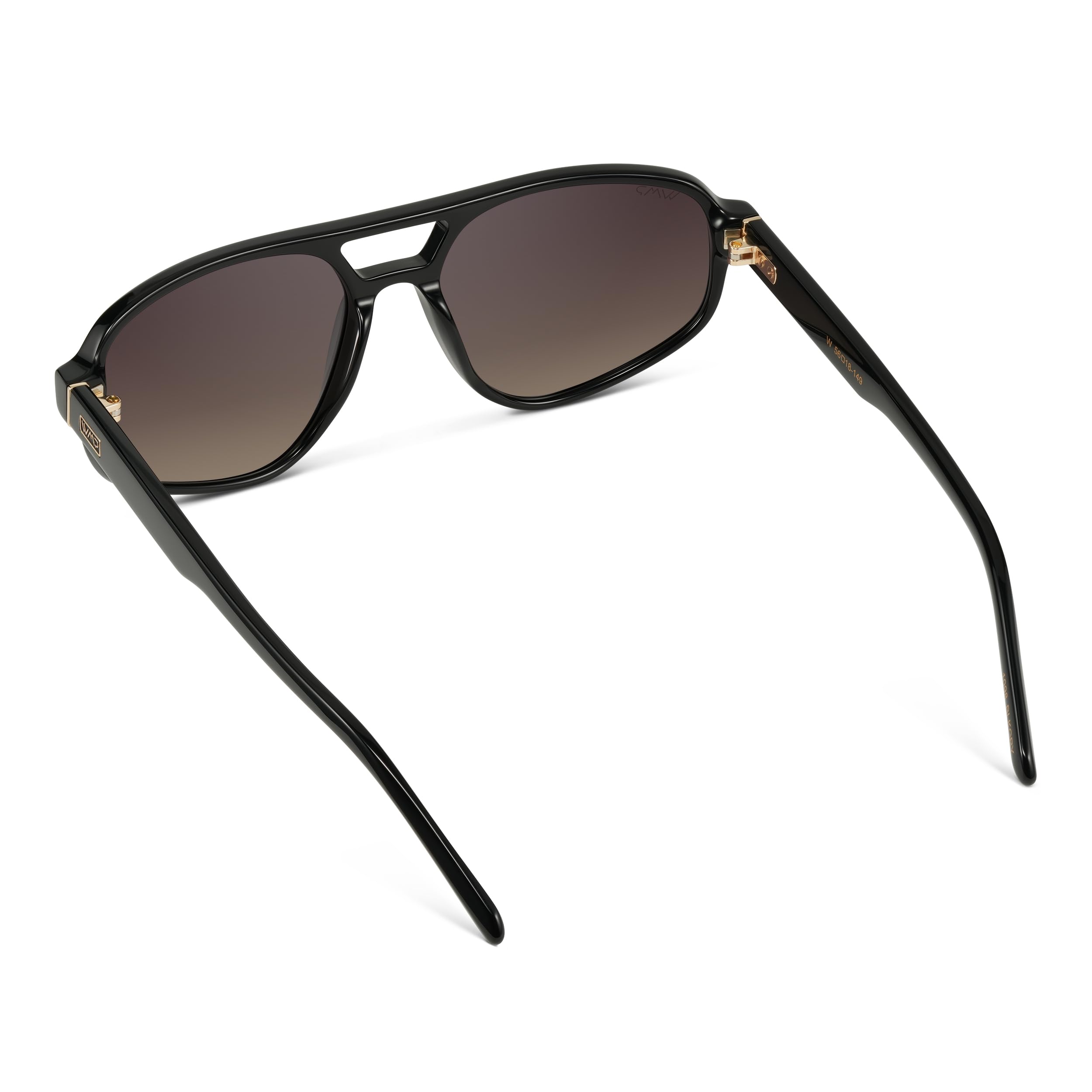 WearMe Pro WMP Eyewear - Women’s Retro Double Bridge Aviator Sunglasses, Polarized Lenses, Lightweight, Full UV Protection - Image 4