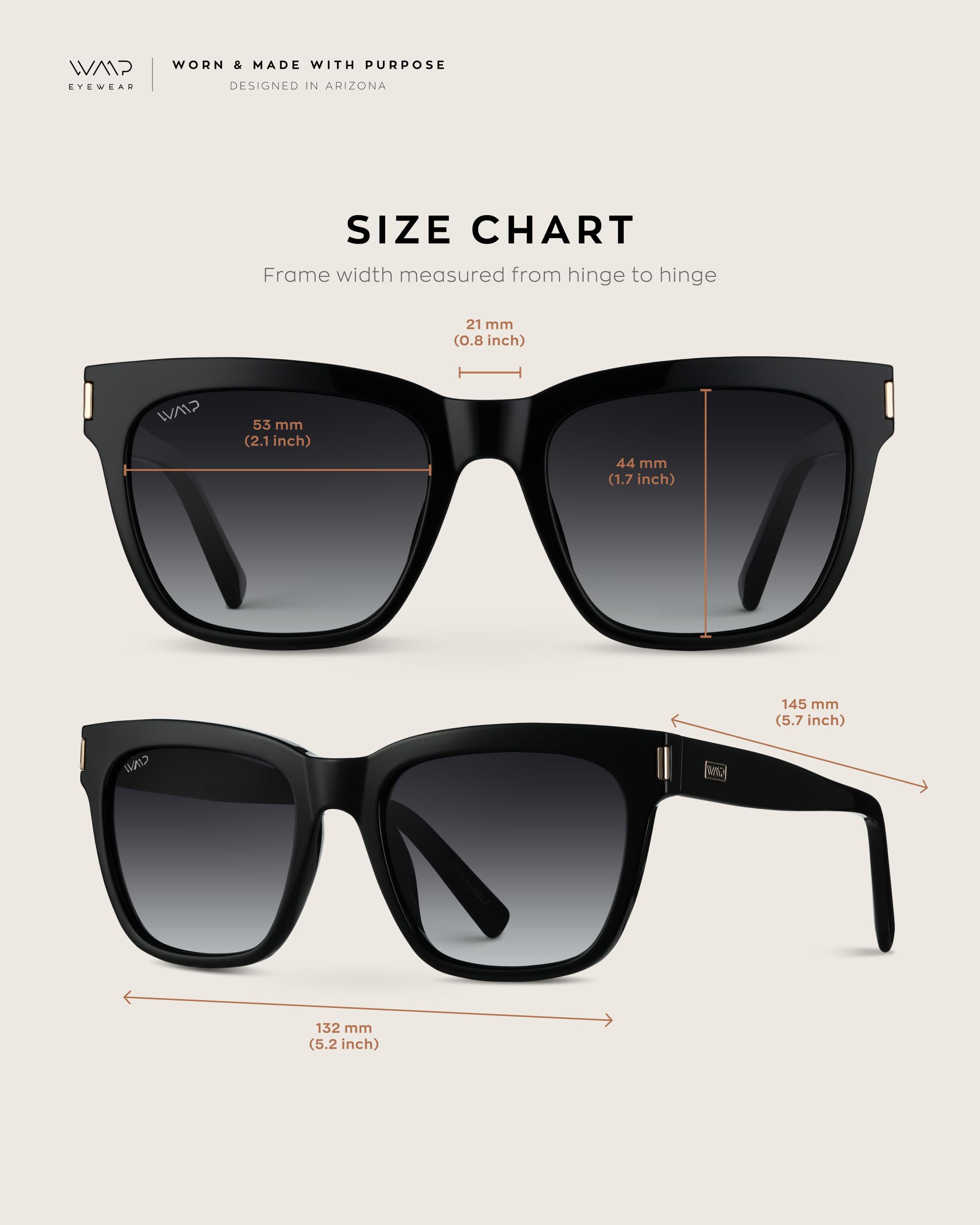 WearMe Pro Women's Large Square Sunglasses: Bold Thick Frame, Winged Browline & Polarized Lenses - Image 5