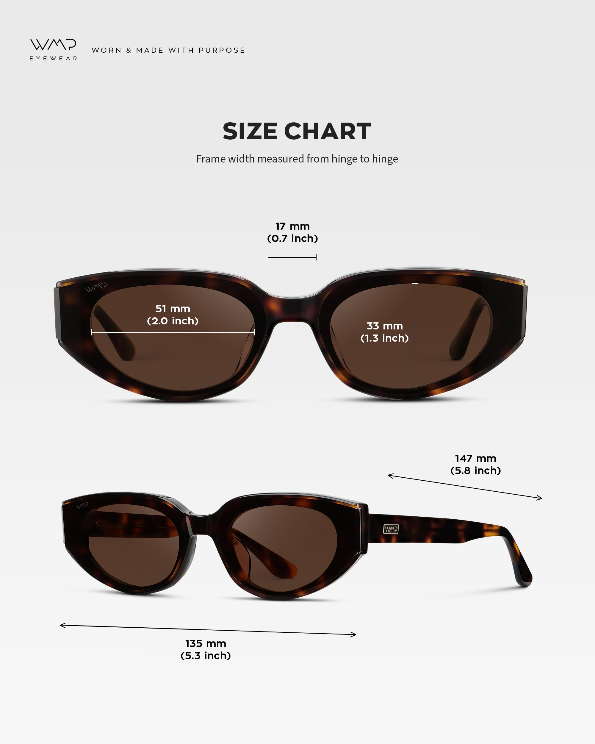 WearMe Pro - Women’s Narrow Cat-Eye Sunglasses: Acetate Frame and Anti-Reflective Lenses - Image 5