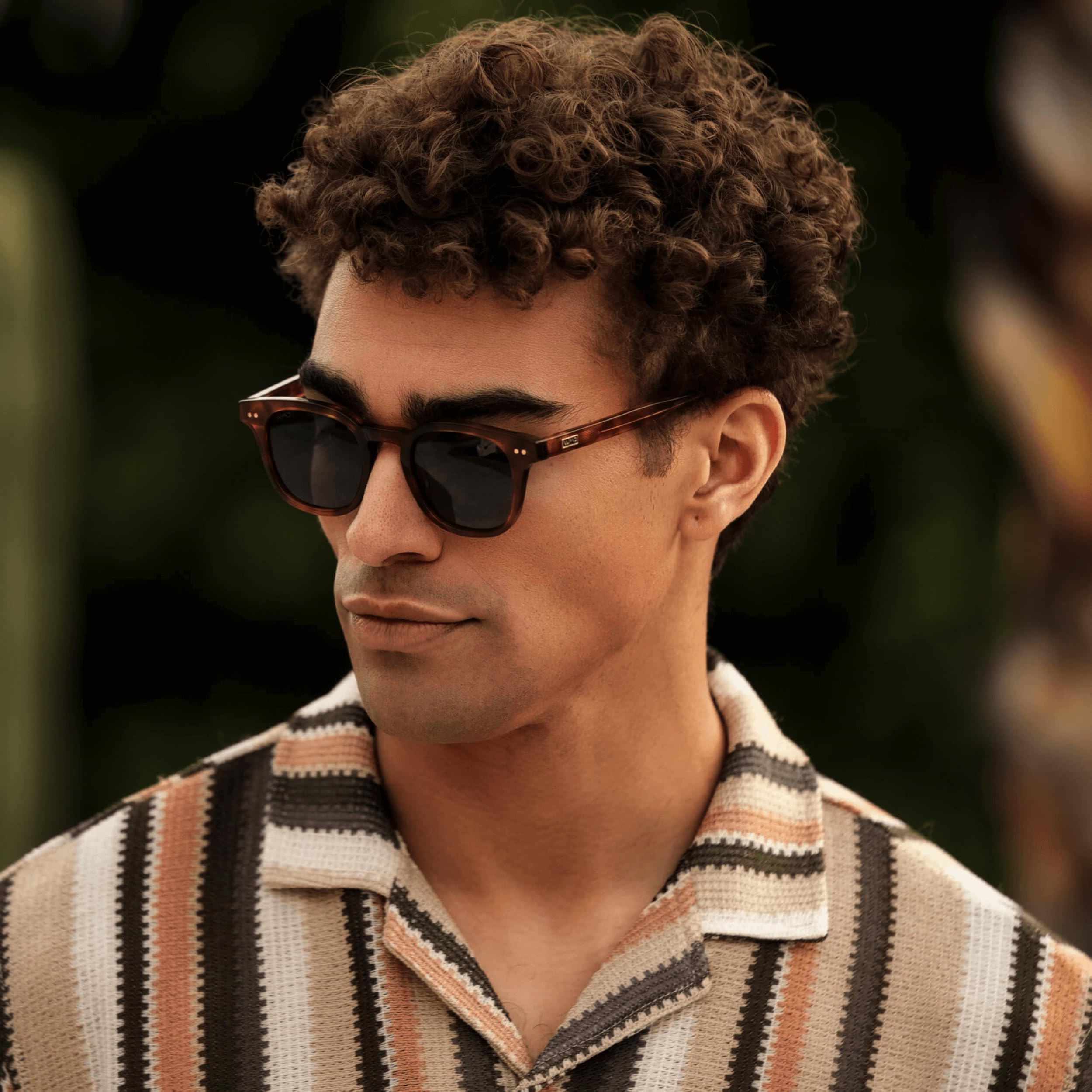 WMP Eyewear - Men's Retro Keyhole Polarized Square Sunglasses, Premium Acetate Frame with Modern Classic Design - Image 3