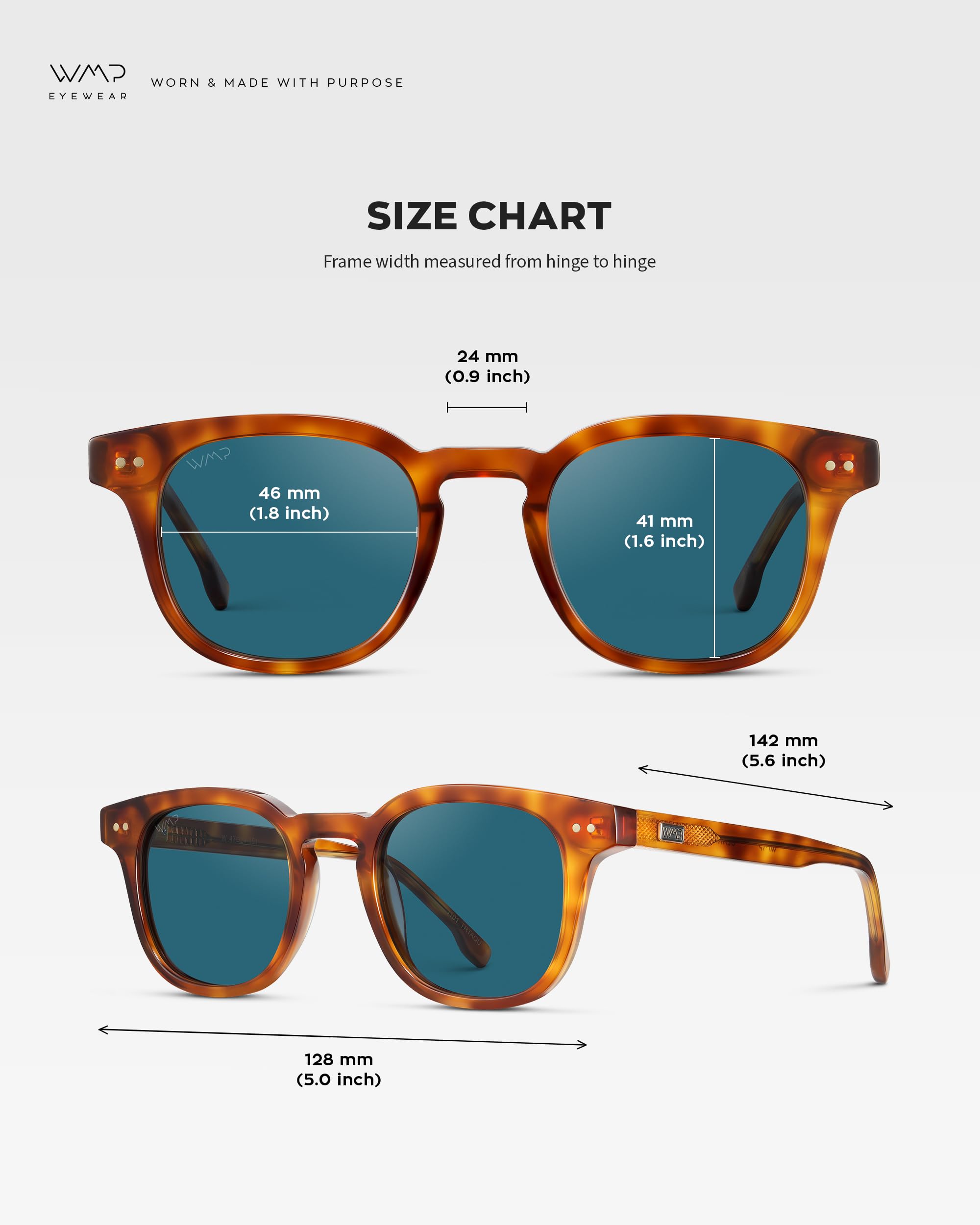 WMP Eyewear - Men's Retro Keyhole Polarized Square Sunglasses, Premium Acetate Frame with Modern Classic Design - Image 6