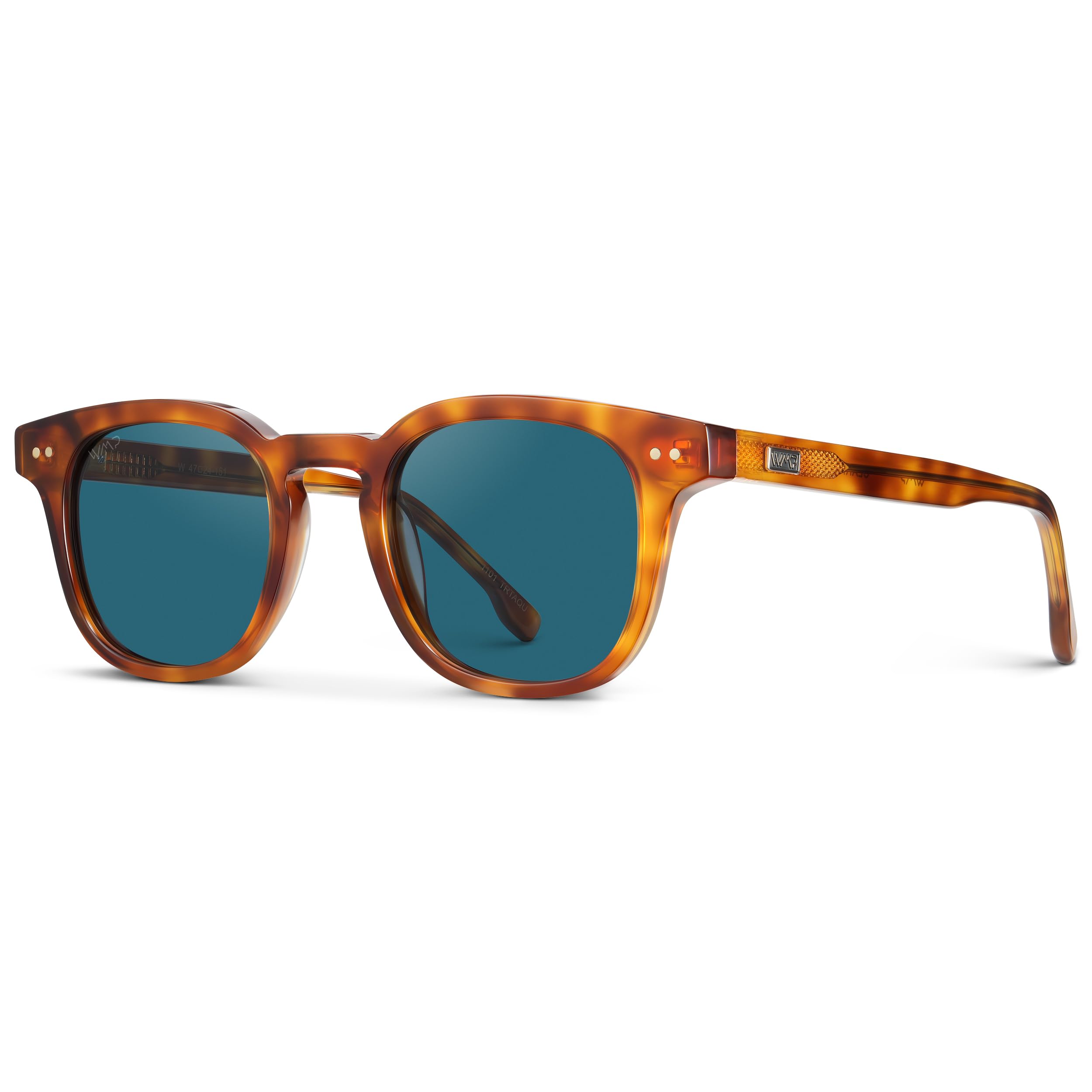 WMP Eyewear - Men's Retro Keyhole Polarized Square Sunglasses, Premium Acetate Frame with Modern Classic Design - Image 7